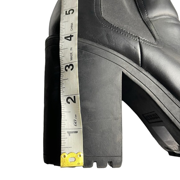 H & M Divided Chelsea Black  Round Toe Ankle Boots Size 40 - Picture 7 of 11